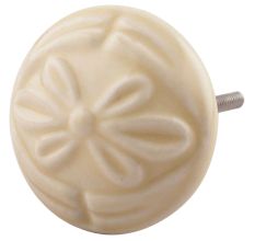 Cream Anemone Ceramic Flower Furniture Knobs Online